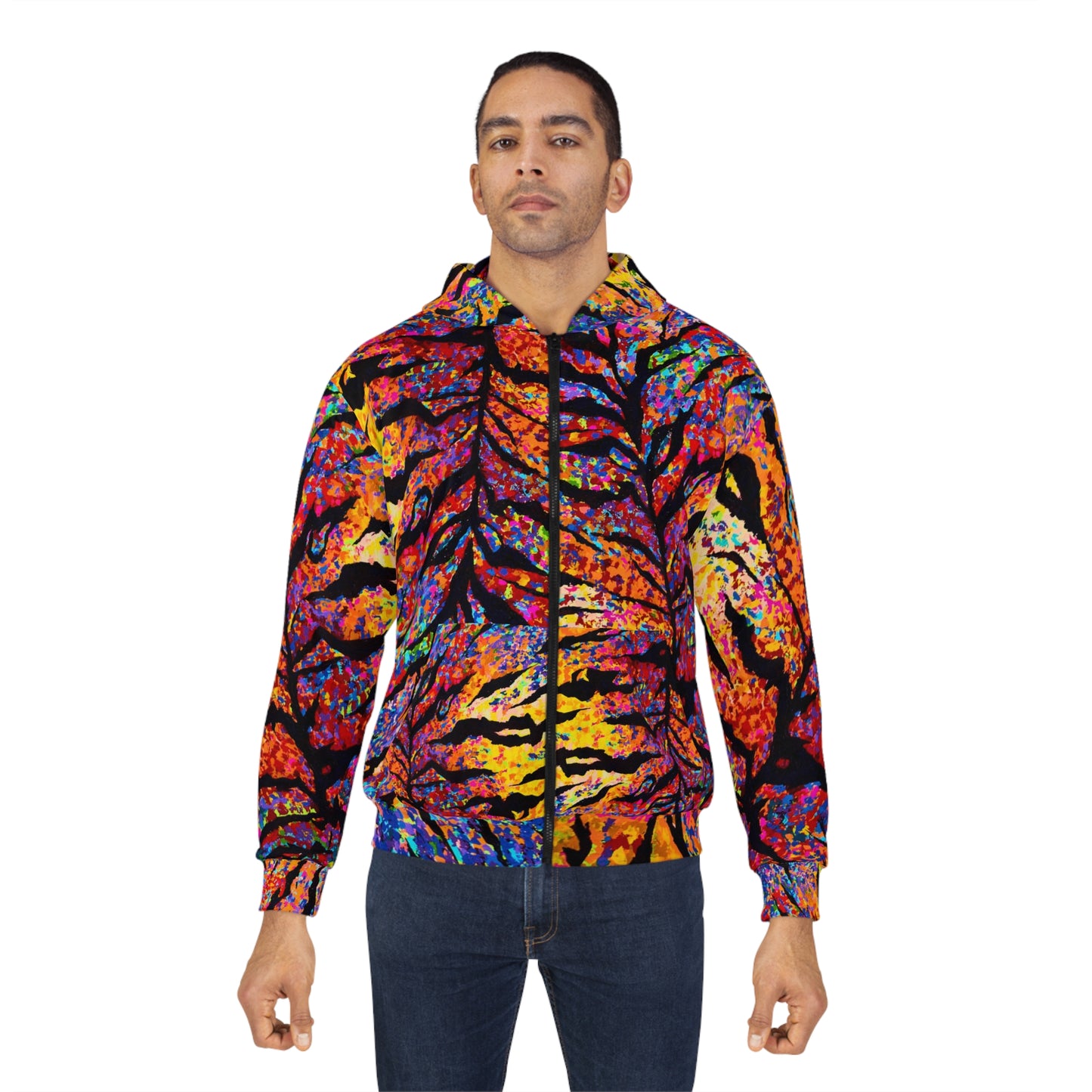 Tiger Stripe Unisex Zip Hoodie